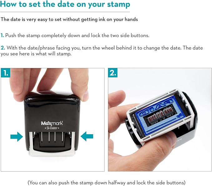 MaxMark Office Self Inking Date Stamp - Image 5