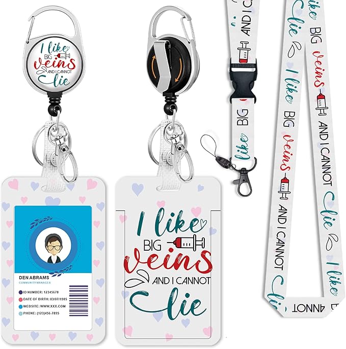 Phlebotomy Haematology Nurse Badge Reel Retractable by Giancomics