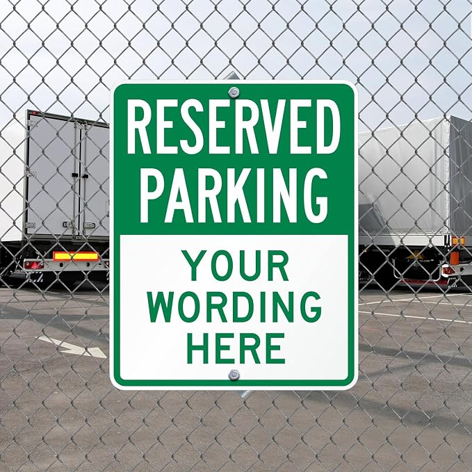 SmartSign 30 x 24 inch Custom “Reserved Parking” Metal Sign - Image 3