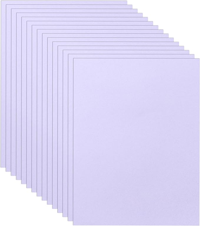 100 Sheets Purple Cardstock 8.5 x 11 Craft Paper, 75lb Light Purple Card Stock by Guakicae