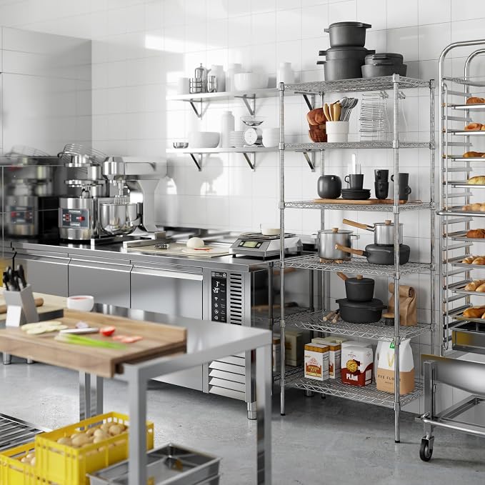 Regal Altair 18" Deep x 30" Wide x 74" Height Wire Shelving Kit | 6-Tier | NSF - Image 5