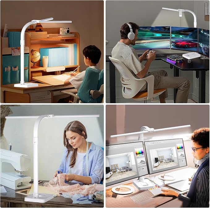 AKRRYR Led Desk Lamp for Home Office, 24W Bright Eye-Caring Desk Light - Image 6