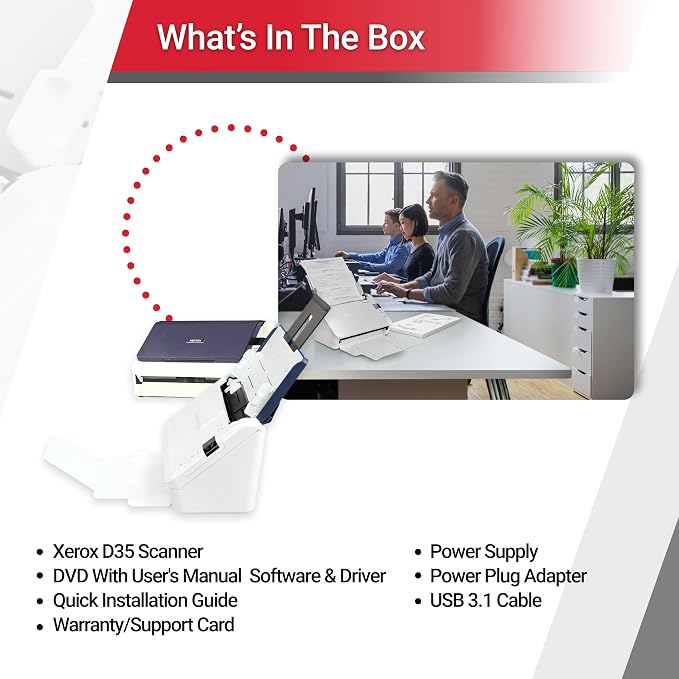 Xerox Visioneer Xerox D35 Scanner, USB Office Document Scanner - Image 6