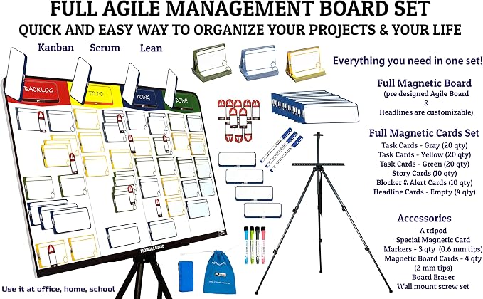 pmxboard Project Management Board Set, Combo Kit X. Agile Management Bundle - Image 5