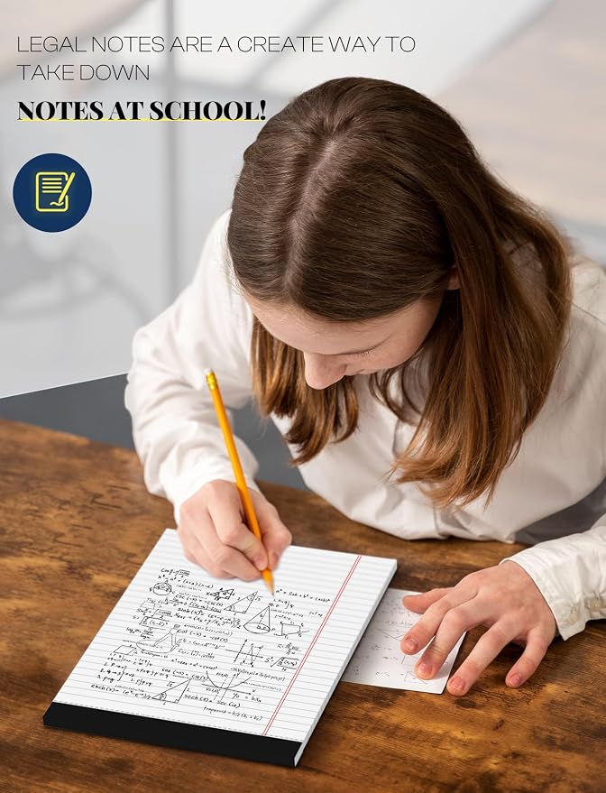 3 Pack Legal Pads 8.5 x 11 White Notepads Paper Tablets- Note Pads 8.5 x 11 - Image 7