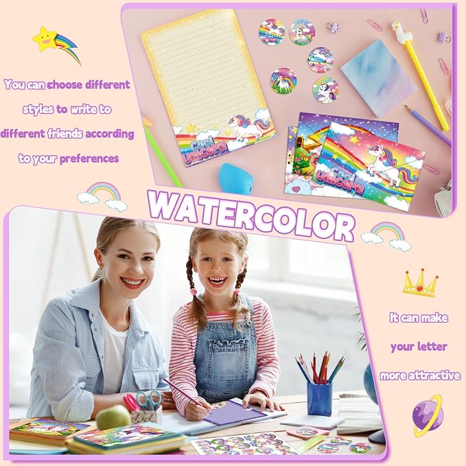 TaoBary 160 Pcs Stationery Paper Set 50 Double Sided Stationery Papers - Image 7