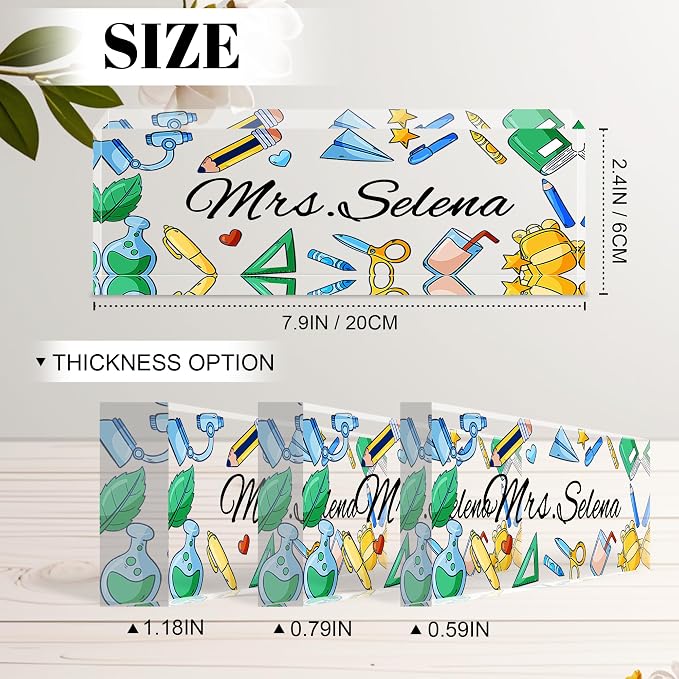 Personalized Name Plate for Desk, Custom Acrylic Desk Name Sign, Office - Image 3