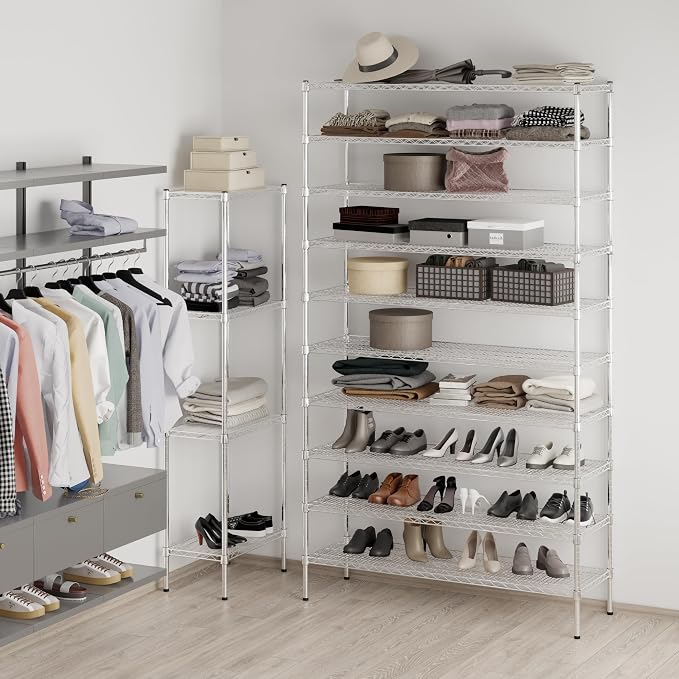 Regal Altair 18" Deep x 54" Wide x 96" Height Wire Shelving Kit | 10-Tier | NSF - Image 5