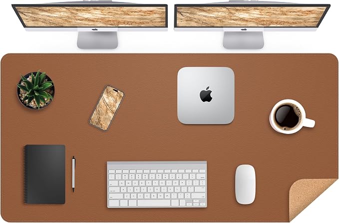 Leather Desk pad Protector, Large Desk mat by AFIING