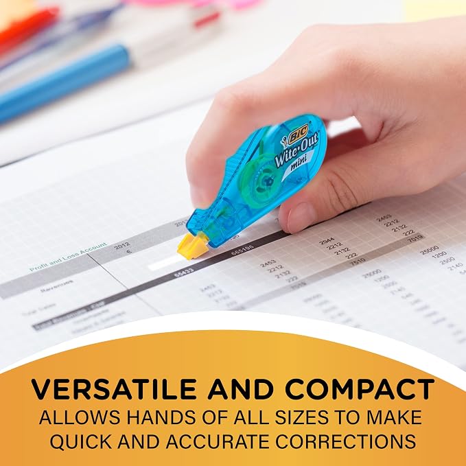 BIC Wite-Out Brand Mini Correction Tape, Tape Applies Dry - Image 3