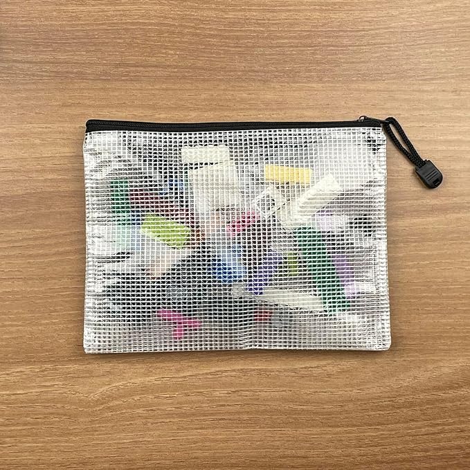 Oaimyy-18PCS-12 x 16 Inches-Mesh Zipper Pouch, Plastic Zip File Folders Puzzle - Image 9