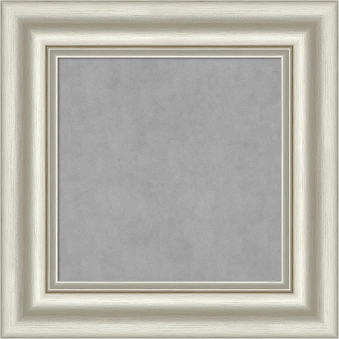 Amanti Art Silver Framed Magnetic Board 18x18 X-Small Vision Board by AmantiArt