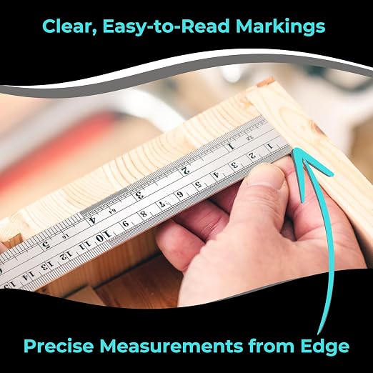 6 Inch Metal Ruler Bulk Set - Image 3