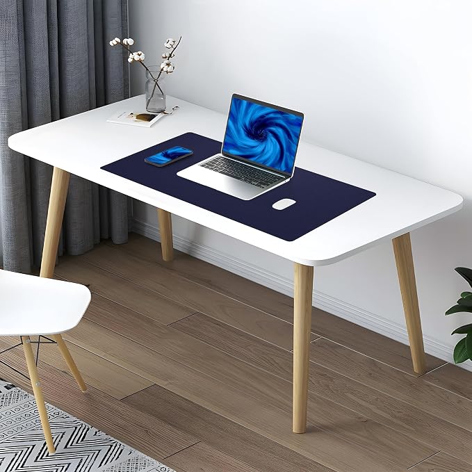 AFIING Dual-Sided Desk Pad, Natural Cork & PU Leather, Desk Mat Protector - Image 7