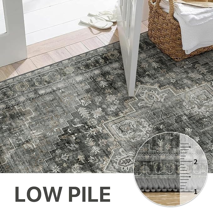 GENIMO 2x5 Runner Rugs for Hallway, Machine Washable Non Slip Vintage Rugs - Image 5