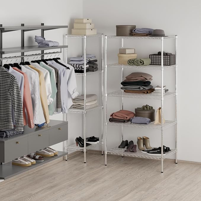 Regal Altair 24" Deep x 36" Wide x 74" Height Wire Shelving Kit | 5-Tier | NSF - Image 7