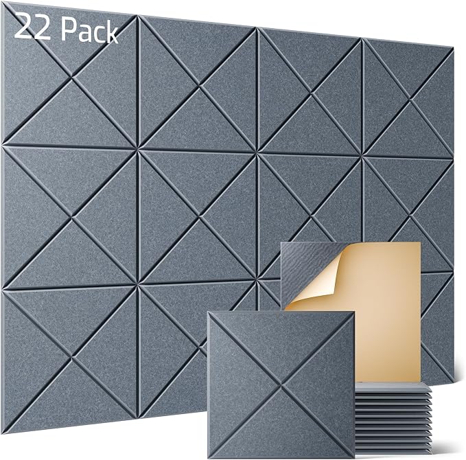Sonicism 22 Pack X-Lined Acoustic Panels by Sonicism
