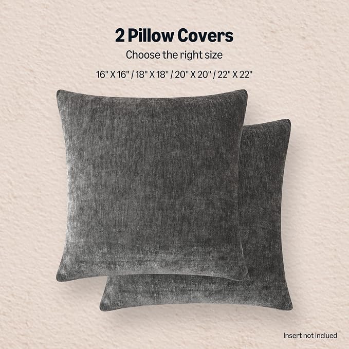 Amazon Basics Chenille Throw Pillow Covers, Home Decor Cushion Cover - Image 6