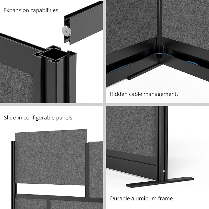 Stand Up Desk Store Expanse Modular Wall | 53'' x 48'' Wall | Expandable - Image 5