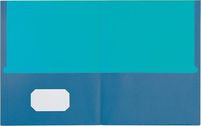 Oxford 2 Pocket Folders, Textured Paper, Contrasting Interior, Letter Size - Image 2