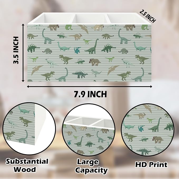 QZQE Dinosaur Gifts Pen Pencil Holder Organizer - Image 7