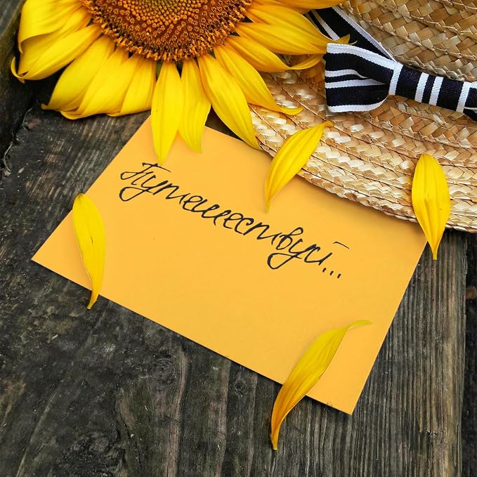 100 Sheets Yellow Cardstock 8.5 x 11 65lb Paper, Goefun Yellow Card Stock - Image 6