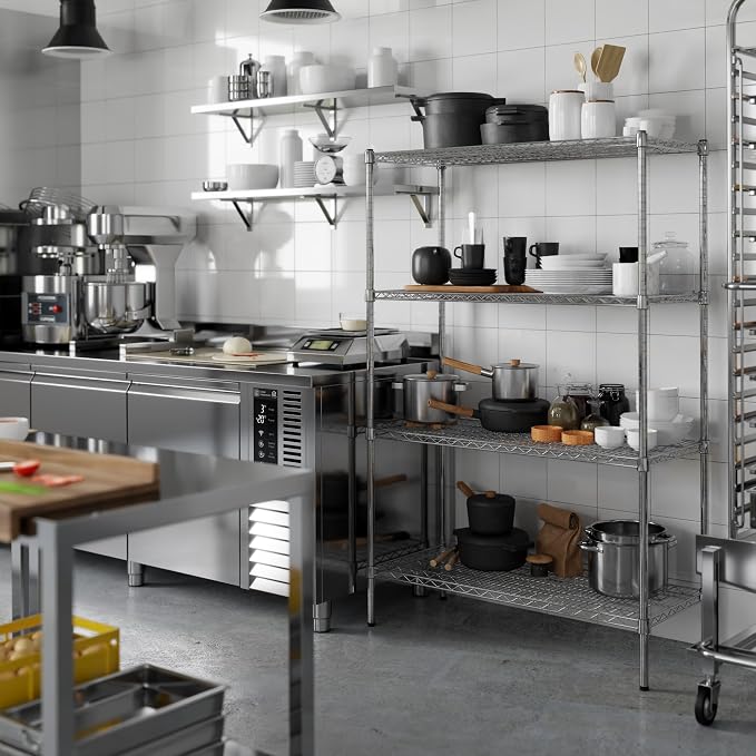 Regal Altair 21" Deep x 42" Wide x 64" Height Wire Shelving Kit | 4-Tier | NSF - Image 5