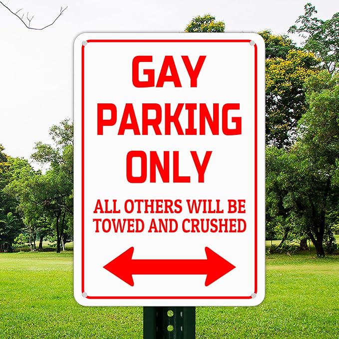 HBXNZ Gay Parking Only Sign Funny Gay Plaque Garage Bar Wall Decor Home Decor - Image 5