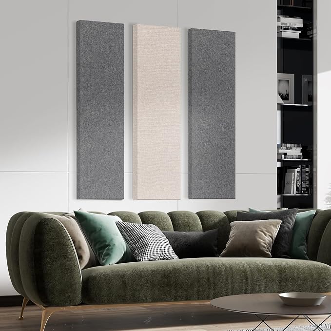 2 Pack 2" Thick Acoustic Panels, 47.24" X 11.81" Fiberglass Wall Panel - Image 4