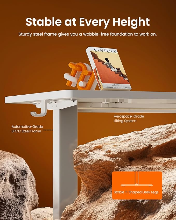 Ergear Height Adjustable Electric Standing Desk, 40 x 24 Inches Sit Stand up - Image 5