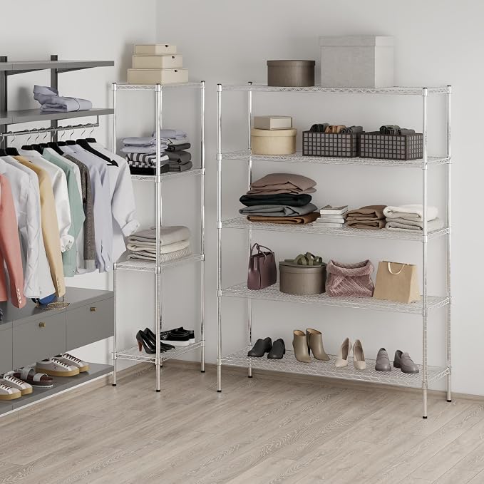 Regal Altair 18" Deep x 54" Wide x 74" Height Wire Shelving Kit | 5-Tier | NSF - Image 7