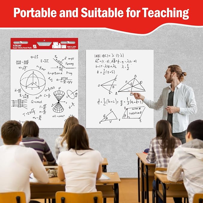 VISCOO Thickened Sticky Easel Pad, 20 x 23 Inches Flip Chart Paper - Image 5