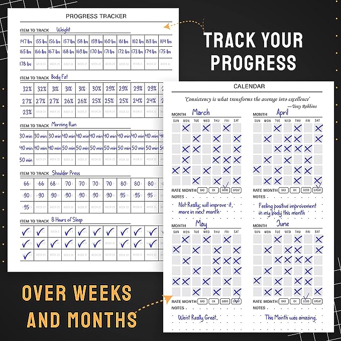 Nextnoid Hardcover Fitness Journal Workout Planner - Image 5