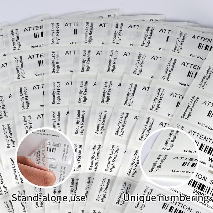 ChtepTamper 100 Pieces Total Transfer Tamper-Evident Stickers Security Labels - Image 9
