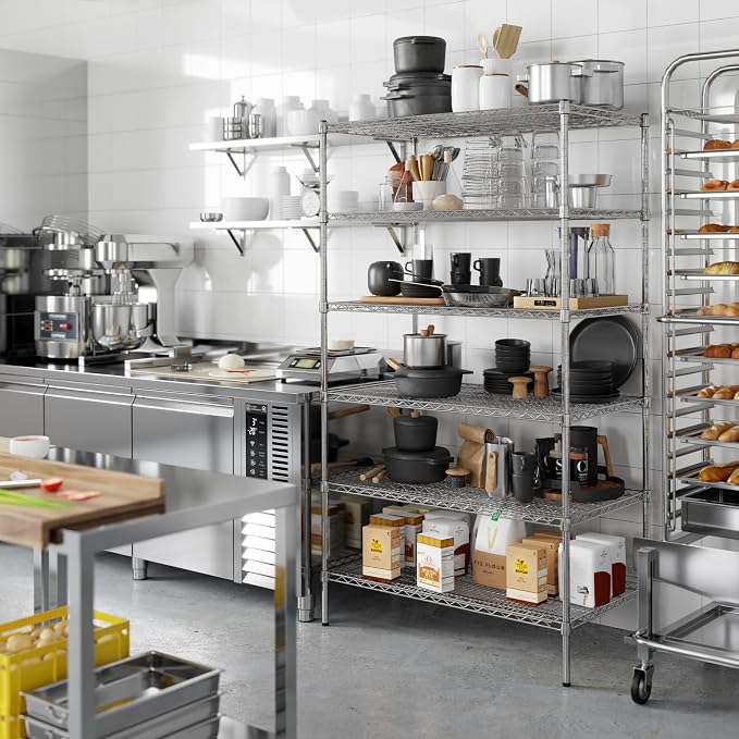 Regal Altair 24" Deep x 42" Wide x 74" Height Wire Shelving Kit | 6-Tier | NSF - Image 5