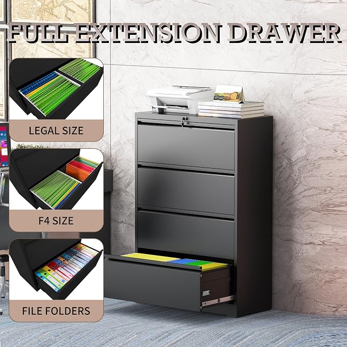 mysteeldepot 4 Drawer Lateral File Cabinet - Image 5