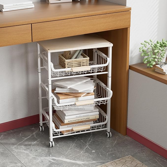 NiuYichee 4-Layer Fruit Basket Kitchen Food Organizer and Rack, Stackable - Image 5