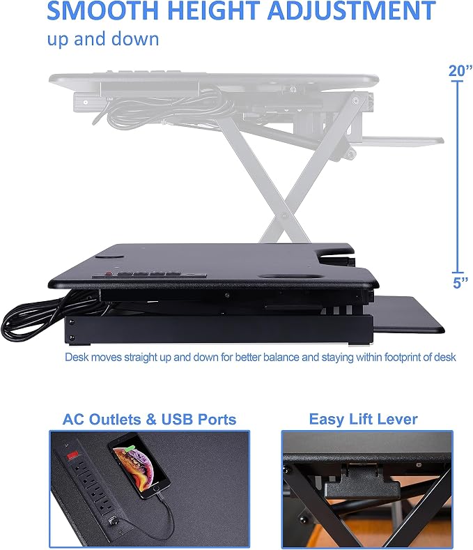 Rocelco 46" Standing Desk Converter - Image 3