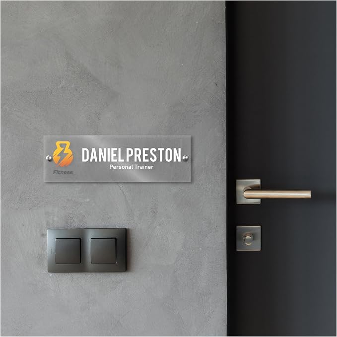 Custom Door Name Plate with Business Logo - Image 5