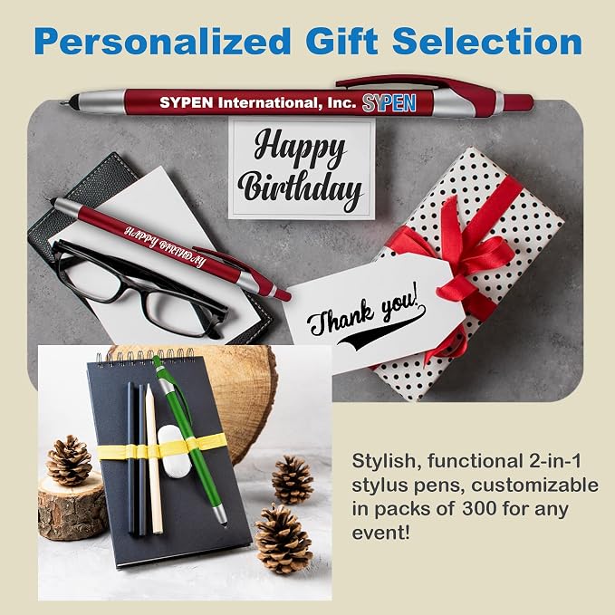 Personalized With your Custom Logo or Text Pens-Pack of 300- - Image 8