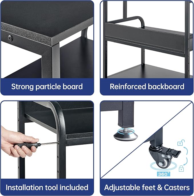 Fannova 32.3" x 18.9" Extra Large Printer Stand Table - Image 8