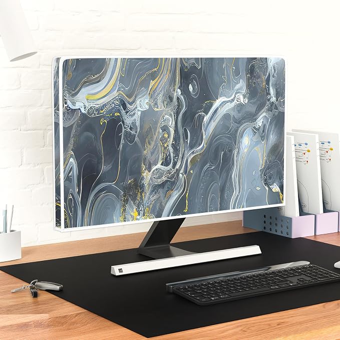 Baocicco Gray Gold Marble Waterproof 45, 48 Inch TV Dust Cover Anti-Static - Image 6