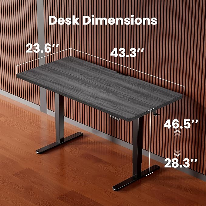 ErGear Electric Standing Desk, 44 x 24 Inches Height Adjustable Stand up Desk - Image 3