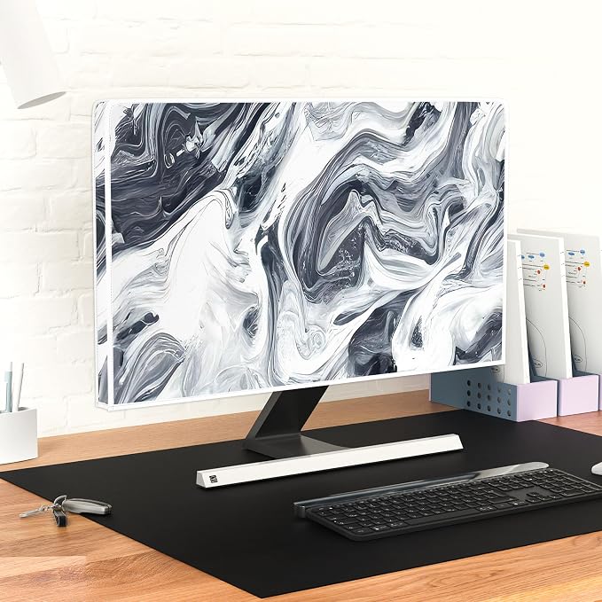 Baocicco Abstract Gray Marble Waterproof 75 Inch Television Cover Anti-Static - Image 6