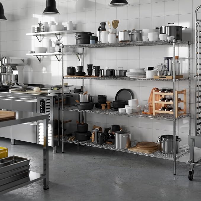 Regal Altair 21" Deep x 72" Wide x 64" Height Wire Shelving Kit | 4-Tier | NSF - Image 2