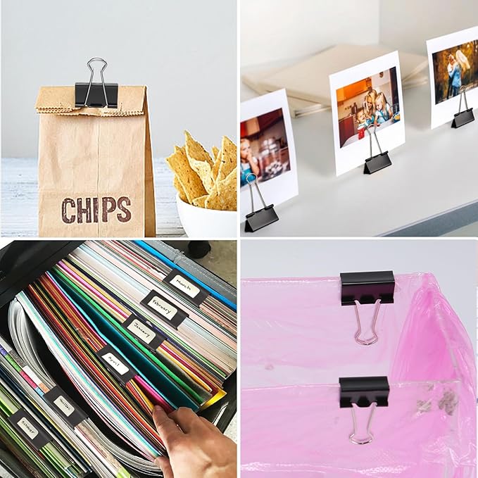 Ufmarine 72 Pcs Large Binder Clips 1.6 inch Length, Big Paper Clips - Image 5