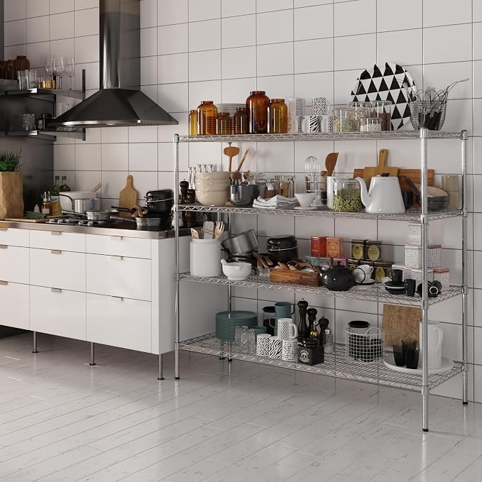 Regal Altair 21" Deep x 60" Wide x 54" Height Wire Shelving Kit | 4-Tier | NSF - Image 2