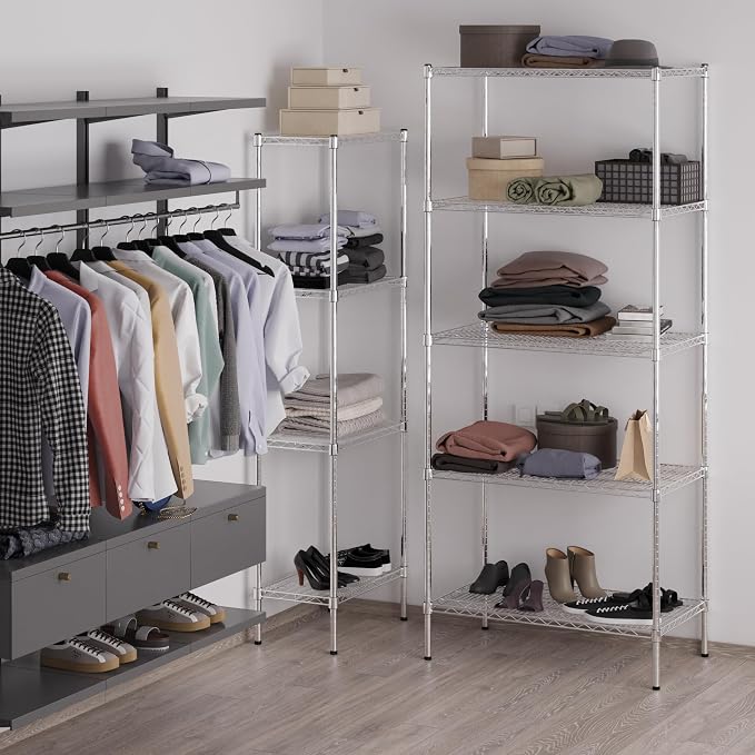 Regal Altair 21" Deep x 36" Wide x 86" Height Wire Shelving Kit | 5-Tier | NSF - Image 5