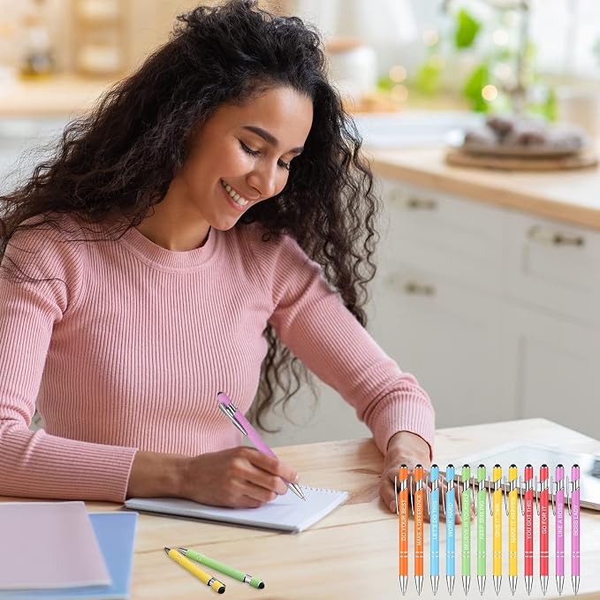 Zonon 12 Pcs Inspirational Pens Bulk Funny Ballpoint Pen - Image 6