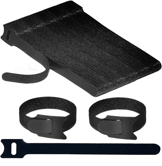 130 PCS 6 Inch Reusable Cable Ties Adjustable Cord Straps, Hook & Loop Wire by THE+BIRCH+%26+CO.+BRAND